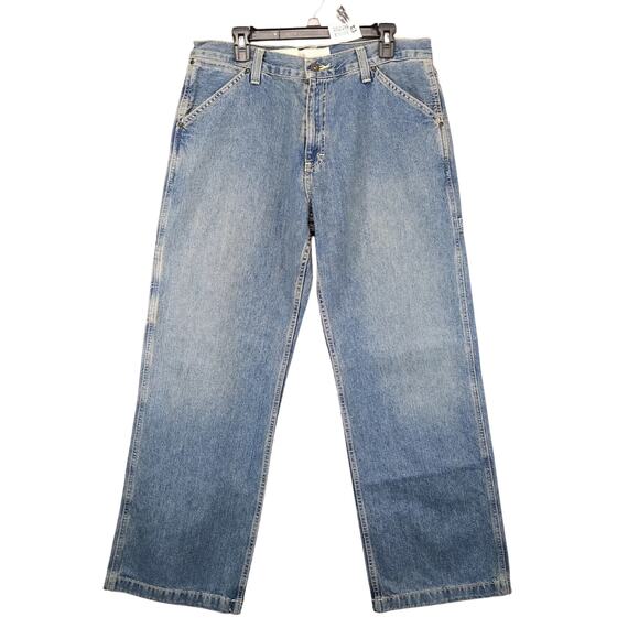 NWT American Eagle Outfitters Worker Jeans Men's 34x30 Vtg 2003 Y2K Carpenter - Picture 1 of 10